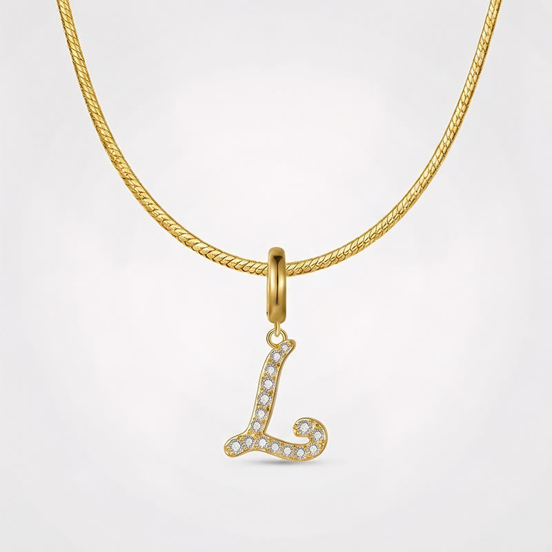 TaleClasp Letter L Gold Tone Arc Charm - image 4