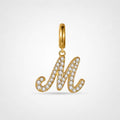 TaleClasp Letter M Gold Tone Arc Charm - Golden - image 0
