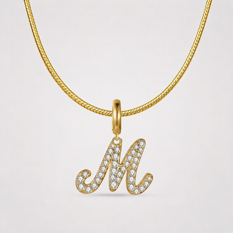TaleClasp Letter M Gold Tone Arc Charm - image 4
