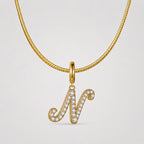 TaleClasp Letter N Gold Tone Arc Charm - image 4