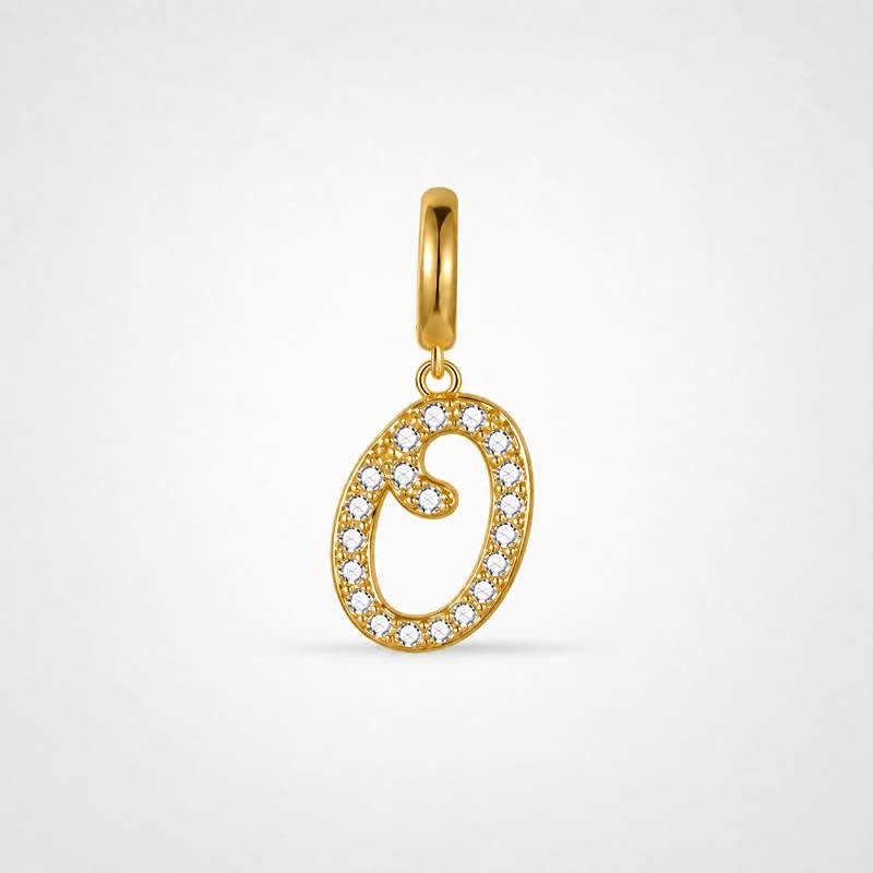 TaleClasp Letter O Gold Tone Arc Charm - Golden - image 0