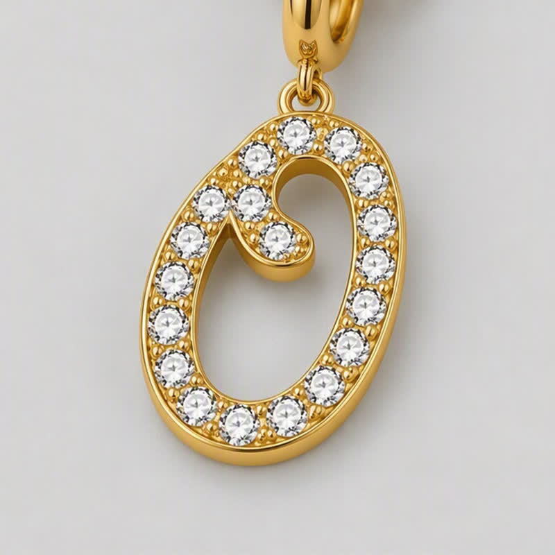 TaleClasp Letter O Gold Tone Arc Charm - image 3