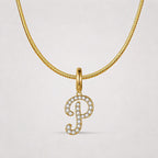 TaleClasp Letter P Gold Tone Arc Charm - image 4