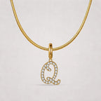 TaleClasp Letter Q Gold Tone Arc Charm - image 4