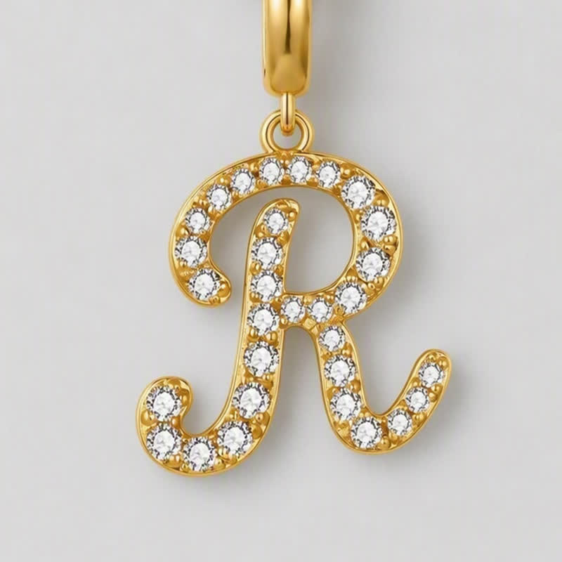 TaleClasp Letter R Gold Tone Arc Charm - image 3