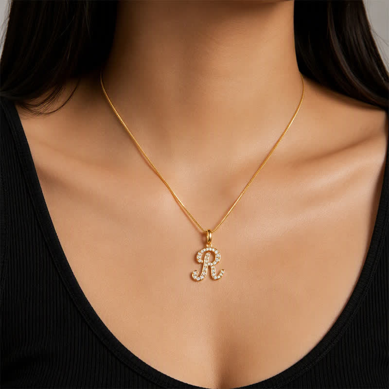 TaleClasp Letter R Gold Tone Arc Charm - image 1