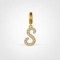 TaleClasp Letter S Gold Tone Arc Charm - Golden - image 0