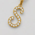 TaleClasp Letter S Gold Tone Arc Charm - image 3