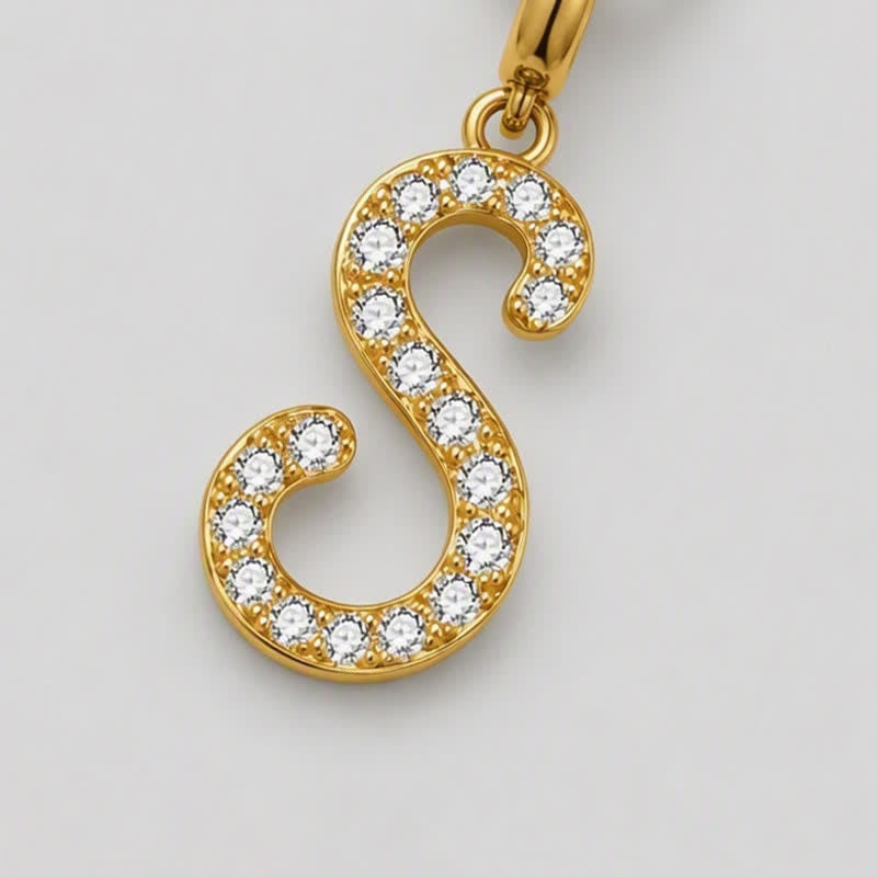 TaleClasp Letter S Gold Tone Arc Charm - image 3