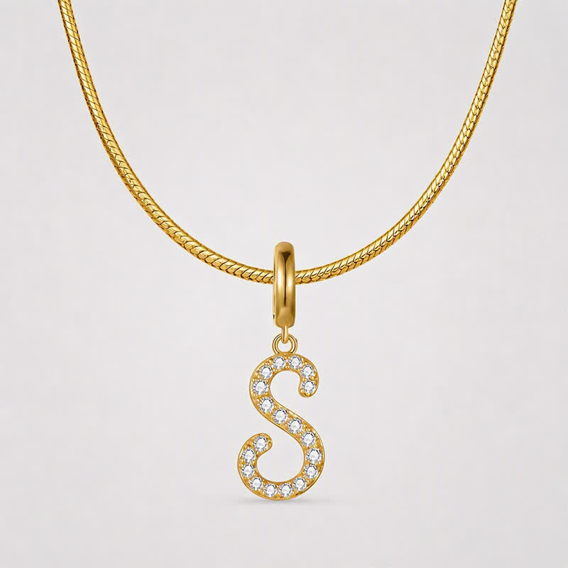 TaleClasp Letter S Gold Tone Arc Charm - image 4