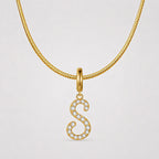 TaleClasp Letter S Gold Tone Arc Charm - image 4