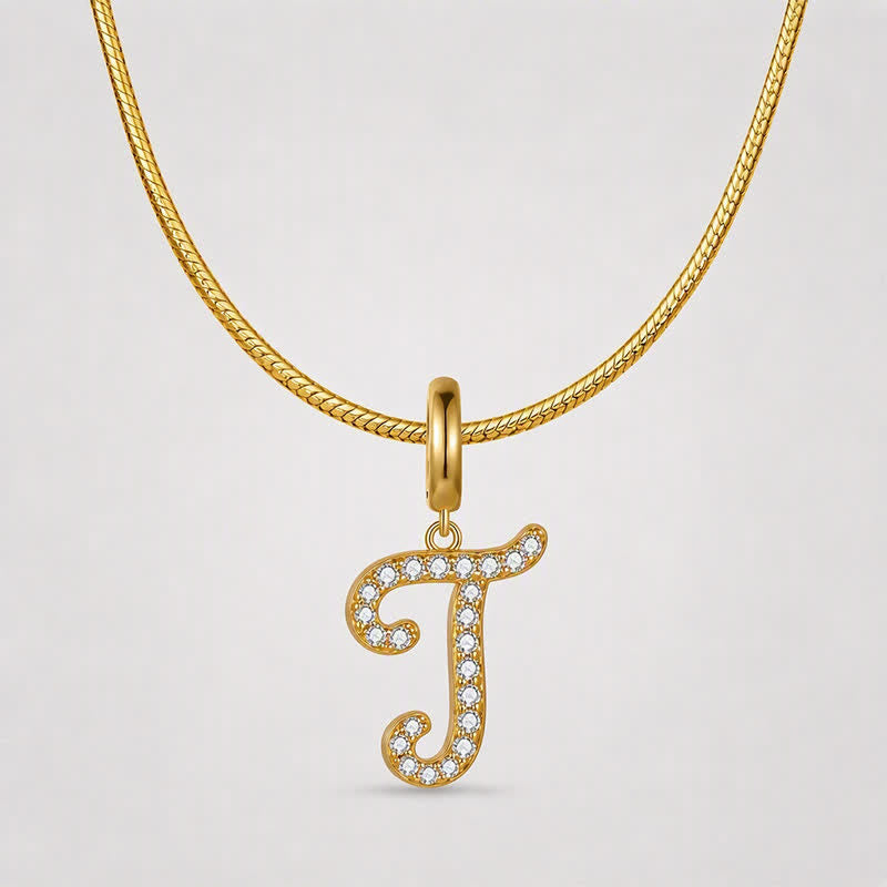 TaleClasp Letter T Gold Tone Arc Charm - image 4