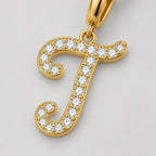TaleClasp Letter T Gold Tone Arc Charm - image 3