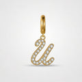 TaleClasp Letter U Gold Tone Arc Charm - Golden - image 0