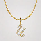TaleClasp Letter U Gold Tone Arc Charm - image 4