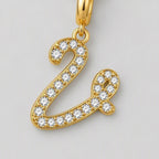 TaleClasp Letter V Gold Tone Arc Charm - image 3