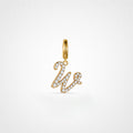 TaleClasp Letter W Gold Tone Arc Charm - Golden - image 0