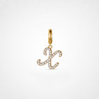 TaleClasp Letter X Gold Tone Arc Charm - Golden - image 0