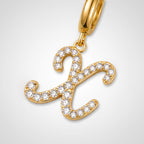 TaleClasp Letter X Gold Tone Arc Charm - image 3