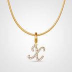 TaleClasp Letter X Gold Tone Arc Charm - image 4