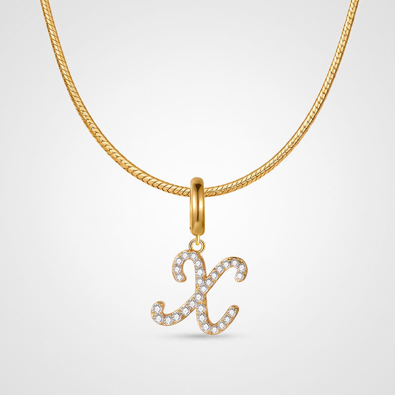 TaleClasp Letter X Gold Tone Arc Charm - image 4