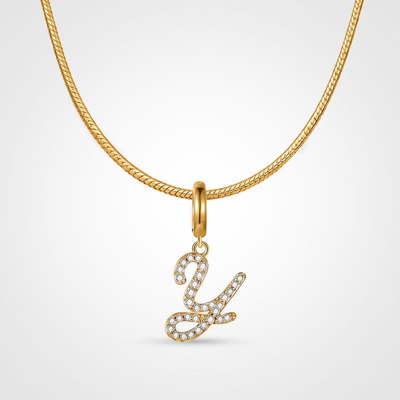 TaleClasp Letter Y Gold Tone Arc Charm - image 4