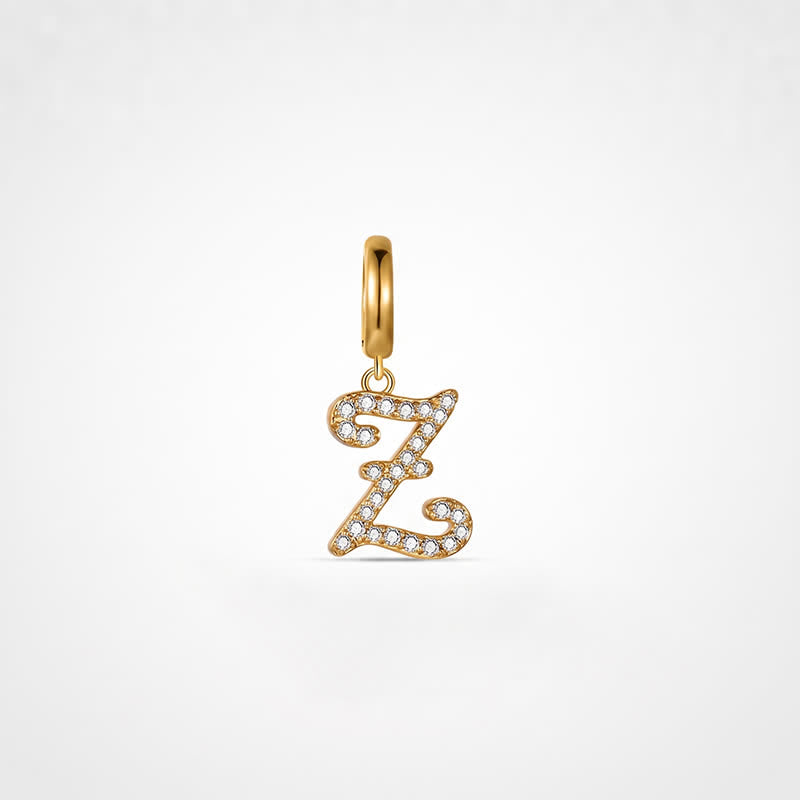 TaleClasp Letter Z Gold Tone Arc Charm - Golden - image 0