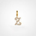 TaleClasp Letter Z Gold Tone Arc Charm - Golden - image 0