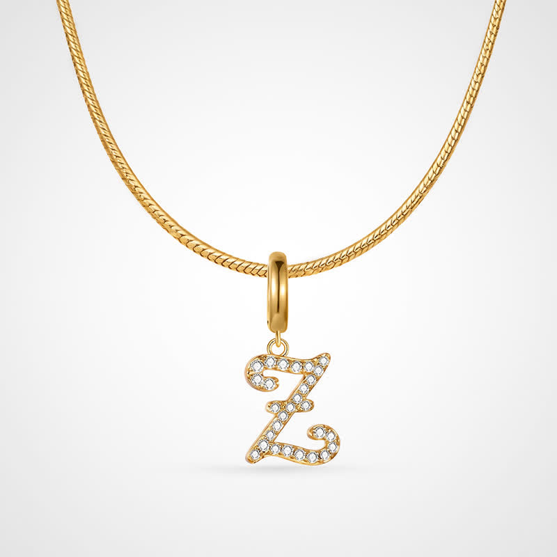 TaleClasp Letter Z Gold Tone Arc Charm - image 4