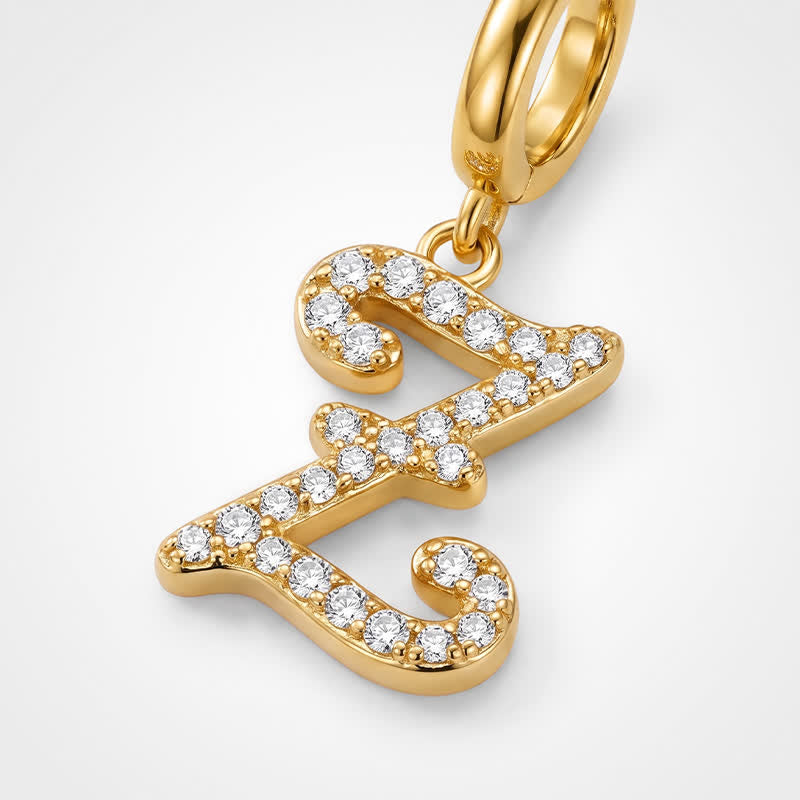 TaleClasp Letter Z Gold Tone Arc Charm - image 3