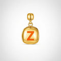 TaleClasp Minimalist Letter Z Gold Tone Disc Charm - Golden - image 0