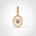 TaleClasp Taurus White Shell Gold Pendant Charm - Golden - image 0
