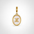 TaleClasp Gemini White Shell Gold Pendant Charm - Golden - image 0