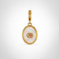 TaleClasp Cancer White Shell Gold Pendant Charm - Golden - image 0