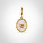 TaleClasp Cancer White Shell Gold Pendant Charm - Golden - image 0