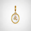 TaleClasp Leo White Shell Gold Pendant Charm - Golden - image 0