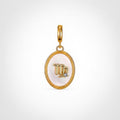 TaleClasp Virgo White Shell Gold Pendant Charm - Golden - image 0
