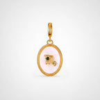 TaleClasp Scorpio White Shell Gold Pendant Charm - Golden - image 0