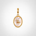 TaleClasp Capricorn White Shell Gold Pendant Charm - Golden - image 0