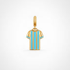 TaleClasp Sky Blue Jersey Charm in Gold Tone - image 1