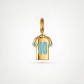 TaleClasp Sky Blue Jersey Charm in Gold Tone - Golden - image 0