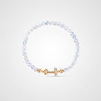 TaleClasp Sky Blue Faceted Bead Charm Bracelet - Light Blue - image 0