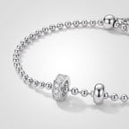 TaleClasp Dainty Silver Tone Beaded Bracelet - image 3