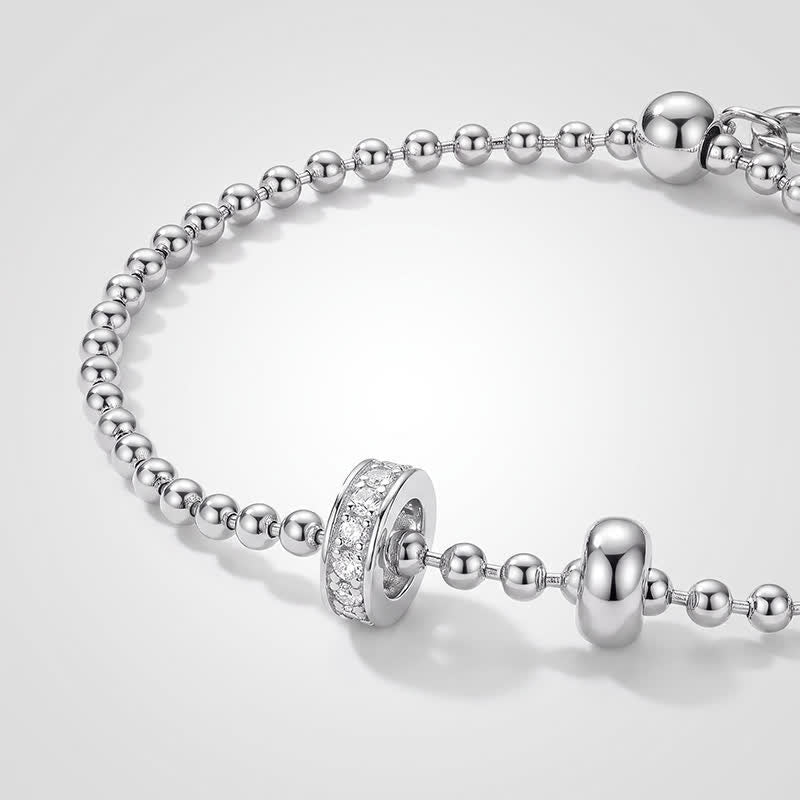 TaleClasp Dainty Silver Tone Beaded Bracelet - image 3