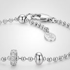 TaleClasp Dainty Silver Tone Beaded Bracelet - image 4