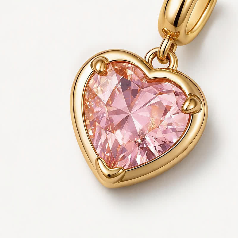 TaleClasp Blush Heart Crystal Drop Charm - image 3