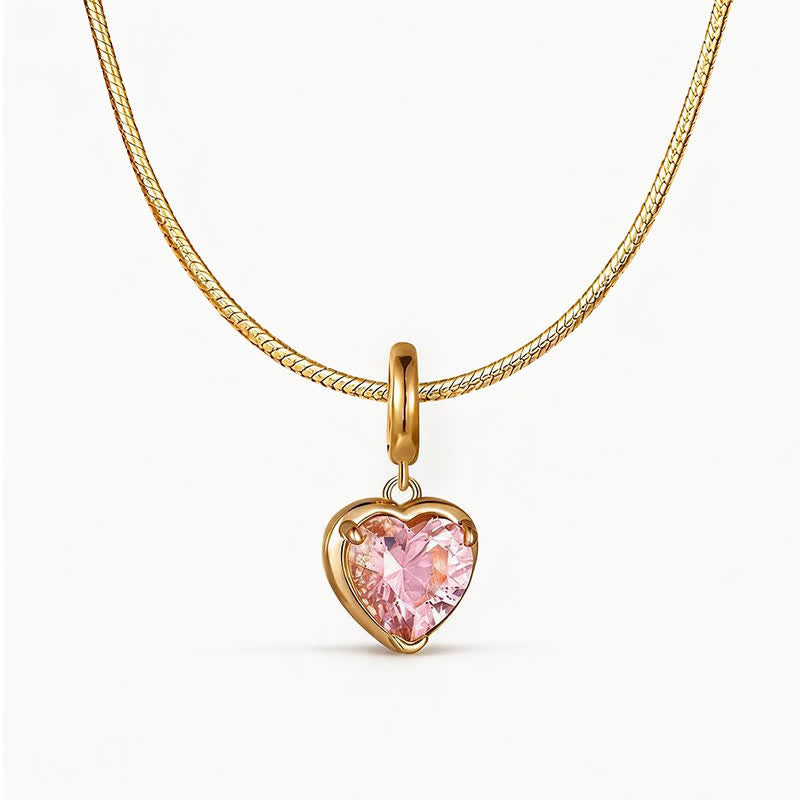 TaleClasp Blush Heart Crystal Drop Charm - image 4