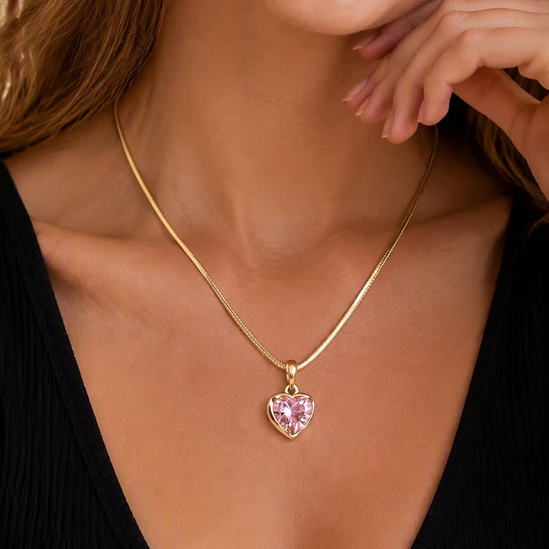 TaleClasp Blush Heart Crystal Drop Charm - image 1