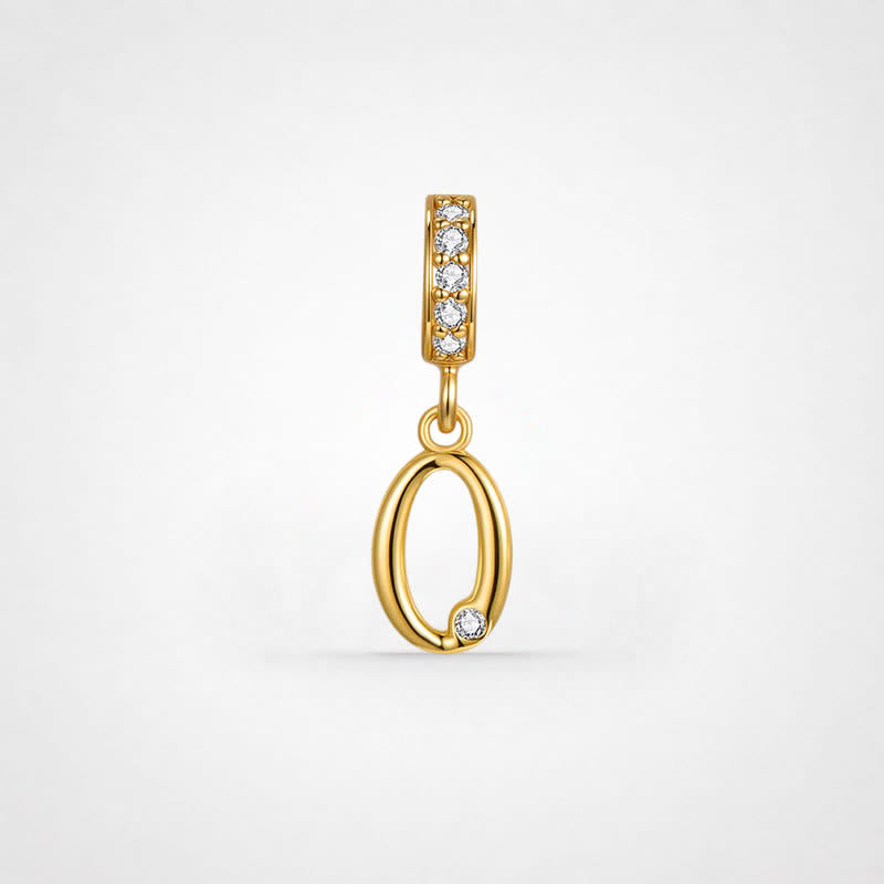TaleClasp Lucky Number 0 Gold Detachable Charm - Golden - image 0