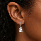 TaleClasp Sweet Ghost Heart Charm Huggie Earrings - image 1